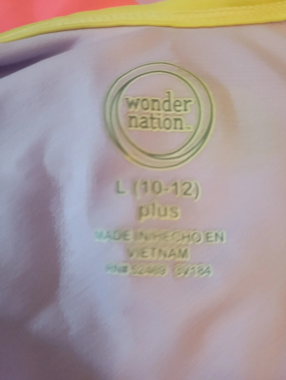 Wonder Nation Swimsuit One Piece Rainbow Stripes And Colors Straps Sz L‎ Plus